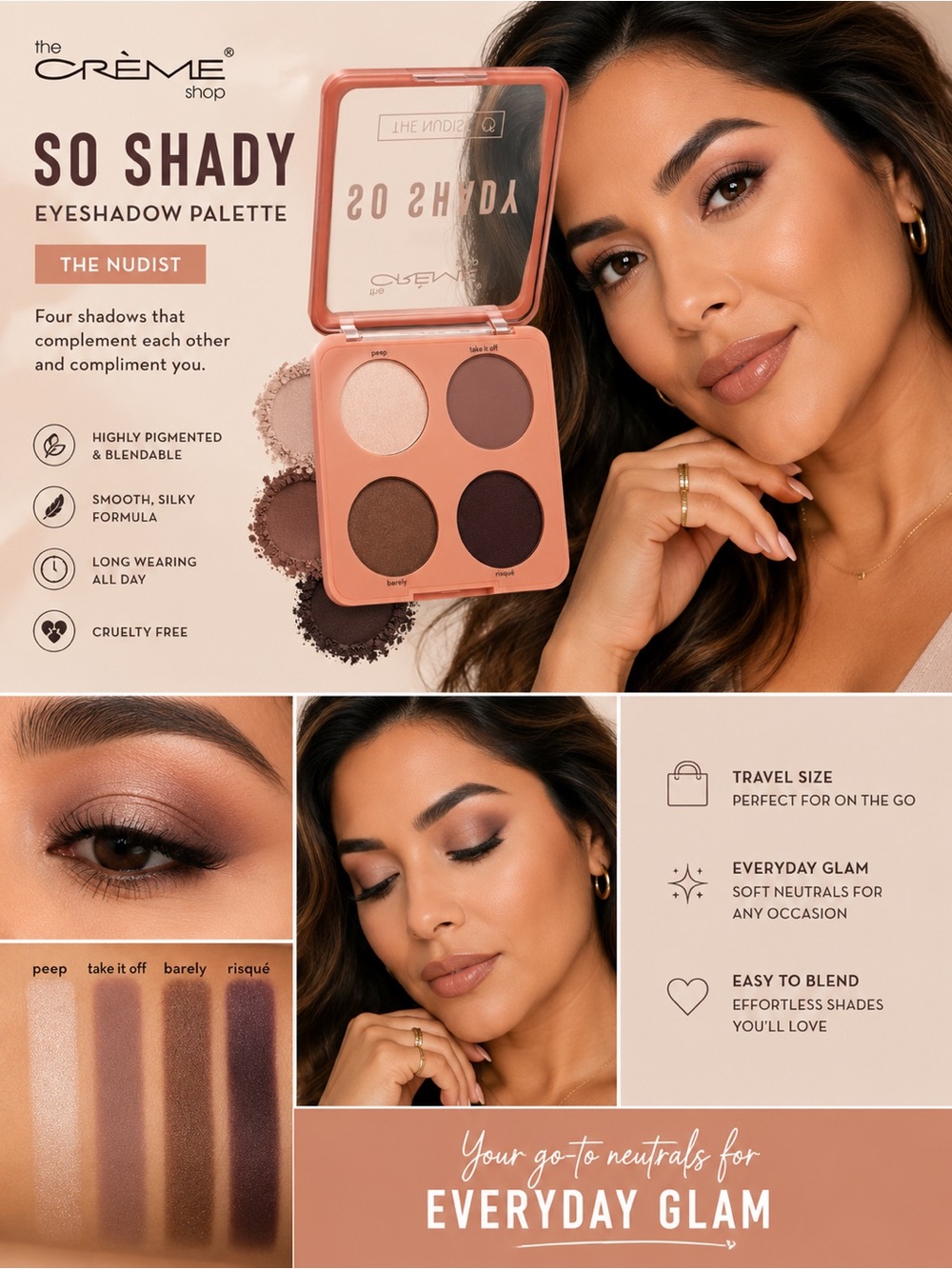The Crème Shop So Shady Eyeshadow Palette – The Nudist